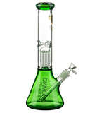 Diamond Glass 13" Eight Arm Tree Perc Beaker - Green Right View