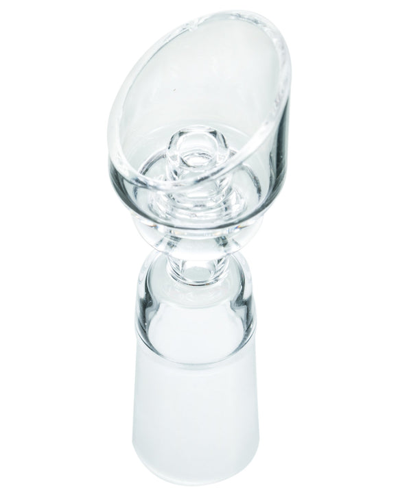 Close up view of Smokin' Buddies Female Angled Domeless Quartz Nail