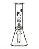 Nucleus "Basics" 8" Clear Glass Beaker Water Pipe - Front View