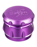 Purple 4-Piece Diamond Crest Aluminum Grinder