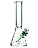 Smokin' Buddies 12" Glass Beaker Water Pipe - 9mm Thick - Green Downstem