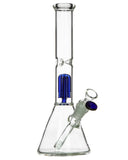 Smokin' Buddies 4 Arm Tree Perc Beaker with Diffused Downstem - Blue