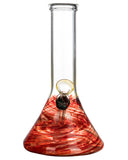 Smokin' Buddies 8" Raked Beaker Water Pipe Red Front View