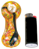 Smokin' Buddies Dichro Stripe Fritted Hand Pipe Size View