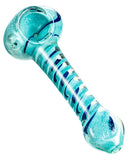 Blue Element Spiral Glass Hand Pipe