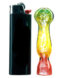 Dankstop Fritted Glass Rasta Chillum