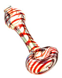 Red Full Spiral Fumed Mini Spoon Pipe