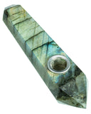 Labradorite Quartz Stone Pipe