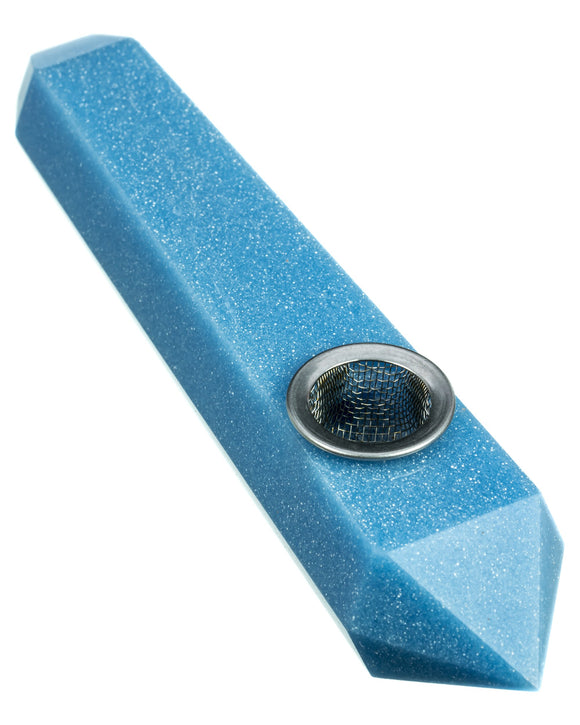 Blue Luminous Glow In the Dark Stone Pipe