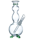 clear and green snowman beaker