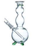 clear and green snowman beaker