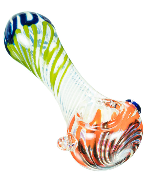 Orange Multi-Color Swirled Hand Pipe