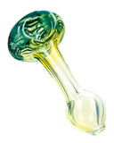 Teal Raked Face Fumed Spoon Pipe