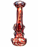 Rear view of  red Smokin' Buddies "Rocky Ring" Fumed Sherlock Bubbler.