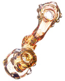 Top view of  pink Smokin' Buddies "Rocky Ring" Fumed Sherlock Bubbler.