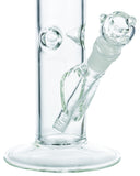 Smokin' Buddies Straight Tube Water Pipe - Clear - Downstem Close Up