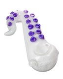 White and Purple Tentacle Spoon Pipe