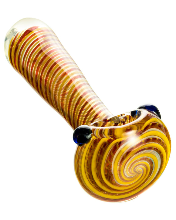 Tight Spiral Spoon Pipe w/ Fumed Glass