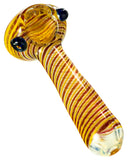 Tight Spiral Spoon Pipe w/ Fumed Glass