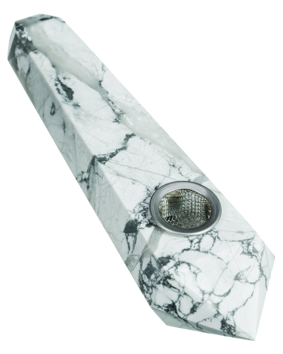 White Turquoise Stone Pipe