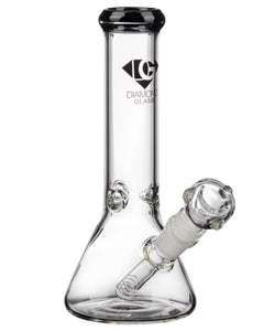 Diamond Glass 8" Basic Beaker Water Pipe - Purple