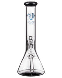 Diamond Glass Fixed Downstem Mini Beaker - Black Back View