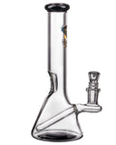 Diamond Glass Fixed Downstem Mini Beaker - Black Right View