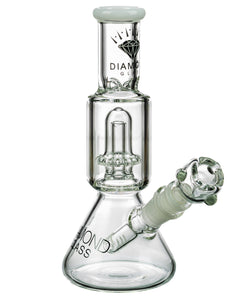 Diamond Glass Short Neck UFO Beaker Water Pipe Green