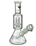 Diamond Glass Short Neck UFO Beaker Water Pipe