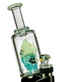 Close up view of Empire Glassworks Avenge the Arctic UV Glass Attachment for Puffco Peak.