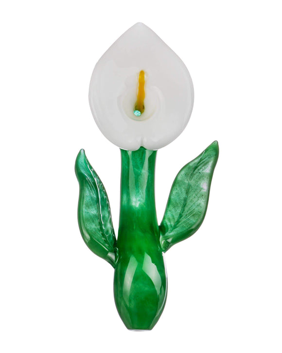 Top view of Empire Glassworks Calla Lily Sherlock.