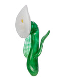 Side view of Empire Glassworks Calla Lily Sherlock.