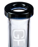 Grav Labs Black Accented Beaker Water Pipe with Inverted Restriction - Flared Mouthpiece