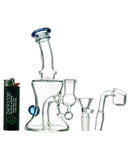 Marble Studded Dab Rig With Colored Accents