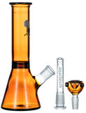 Nucleus "Basics" 8" Full Color Beaker Water Pipe - With Downstem & Bowl