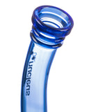 Nucleus Bent Neck Tubular Incycler - Blue, Detailed View of Bent Neck & Flared Mouthpiece