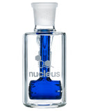 Nucleus Barrel Perc Ashcatcher - Blue Perc, 14mm Front View