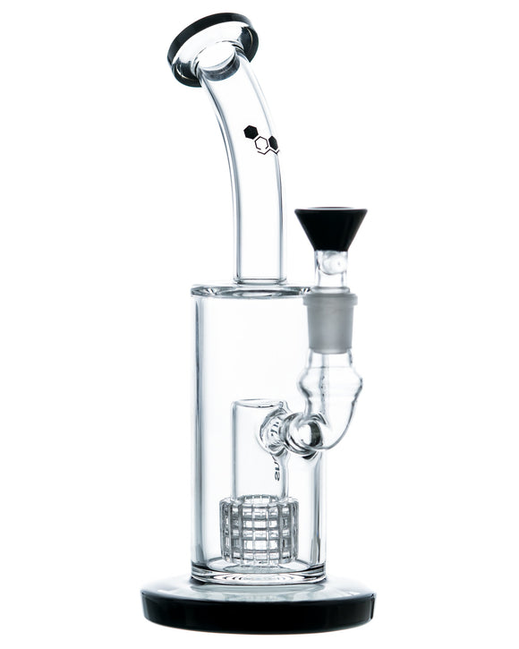 Nucleus Bent Neck Matrix Perc Water Pipe w/ Black Accents