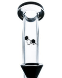 Nucleus Bent Neck Matrix Perc Water Pipe w/ Black Accents - Bent Neck & Flared Mouthpiece