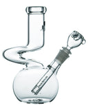 Nucleus Clear Glass Bubble Beaker with Angled Neck - Right View