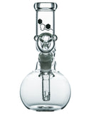 Nucleus Clear Glass Bubble Beaker with Angled Neck - Front View