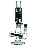 Nucleus Glycerin Coil w/ Colored Inline Perc Water Pipe - Black Glycerin Coil