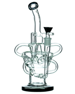 Nucleus Half Fab Egg Triple Recycler - Purple - Profile View