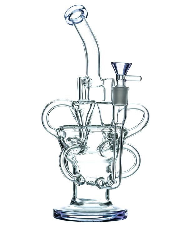 Nucleus Half Fab Egg Triple Recycler - Purple - Profile View