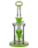 Icon Glass Alien Head Perc Water Pipe - Rear View