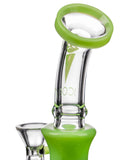 Icon Glass Alien Head Perc Water Pipe - Flared Mouthpiece Close Up