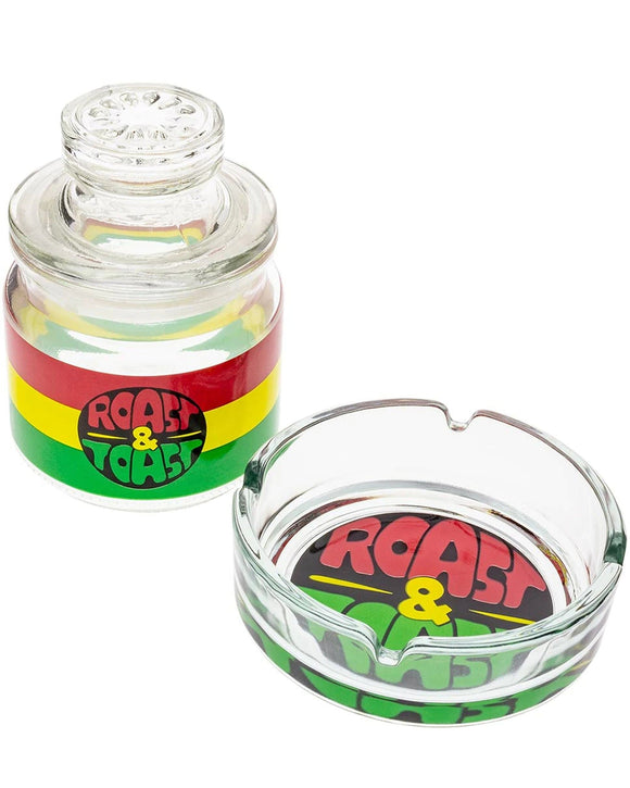 Premium Roast & Toast - Stash Jar & Ashtray Set