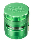 Green 4-Piece Large Radial Teeth Aluminum Grinder