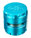 Teal 4-Piece Large Radial Teeth Aluminum Grinder