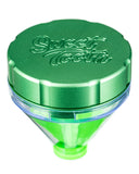 Green "Fill 'er Up" Funnel Style Aluminum Grinder